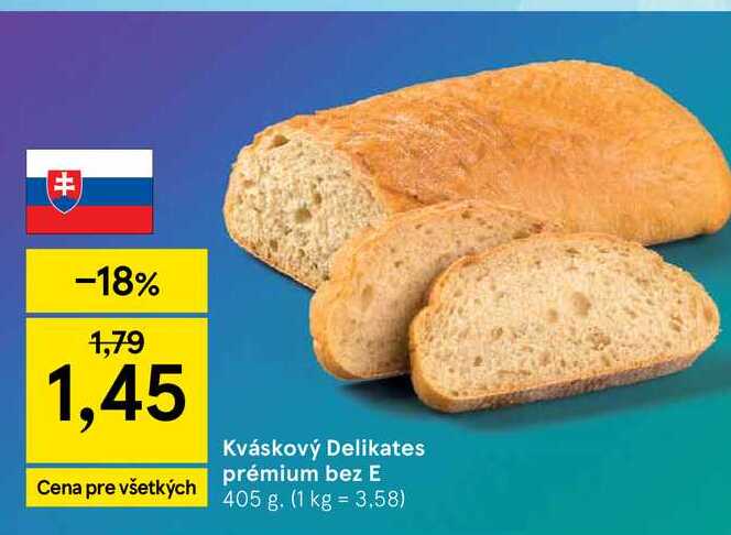 Kváskový Delikates prémium bez E 405 g