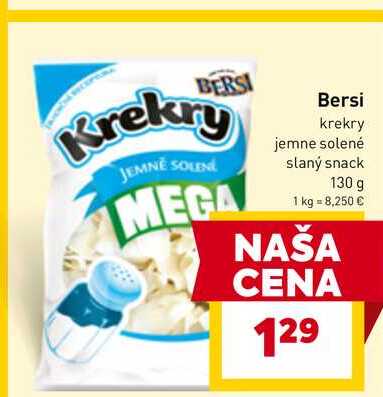 Bersi krekry jemne solené slaný snack 130 g 
