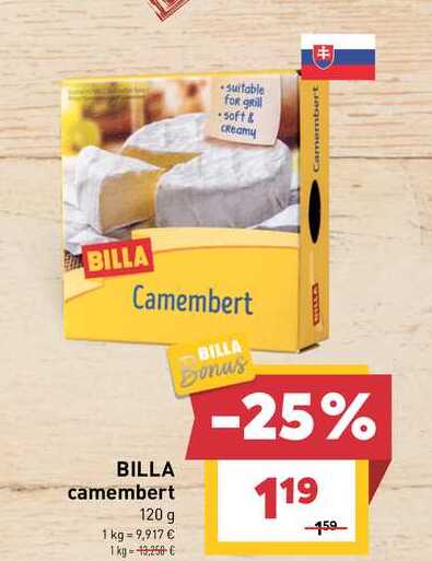 BILLA camembert 120 g 