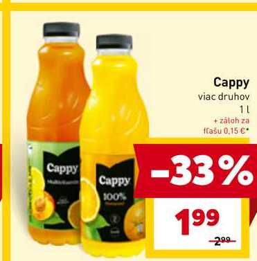 Cappy viac druhov 1l PET