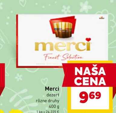Merci dezert rôzne druhy 400 g 