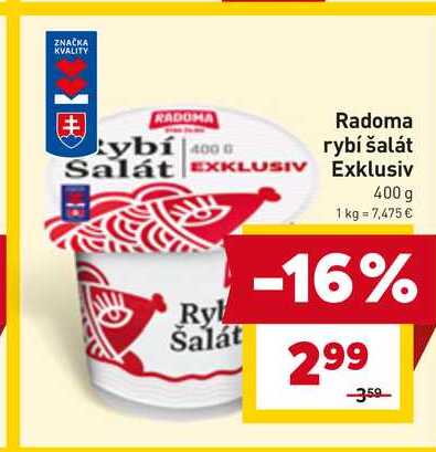 Radoma rybí šalát Exklusiv 400 g 