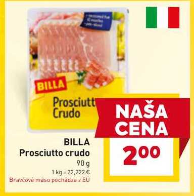 BILLA Prosciutto crudo 90 g