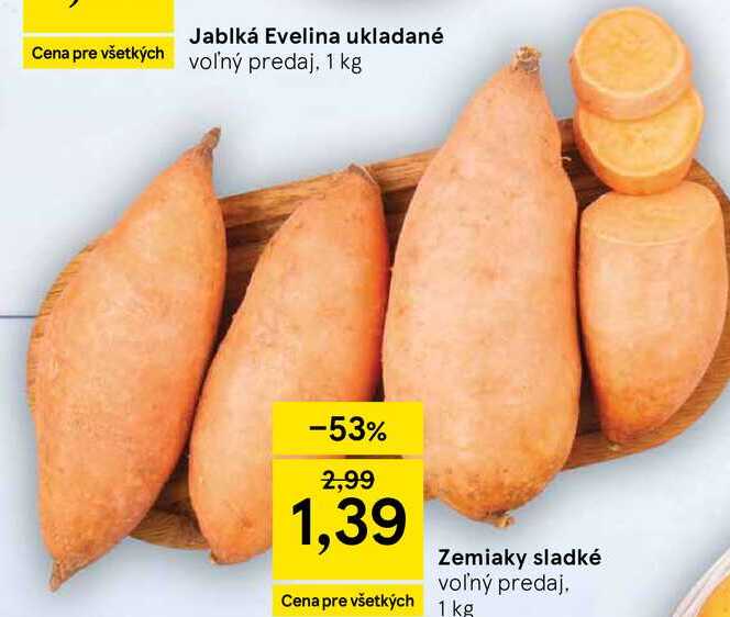 Zemiaky sladké voľný predaj 1 kg 