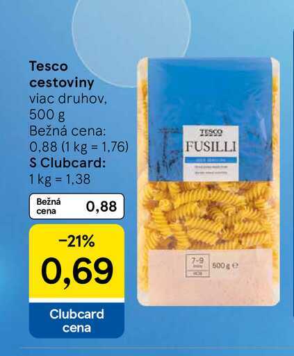 Tesco cestoviny viac druhov, 500 g 