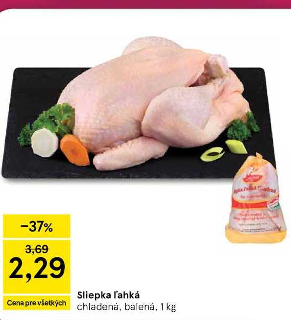 Sliepka ľahká chladená, balená, 1 kg