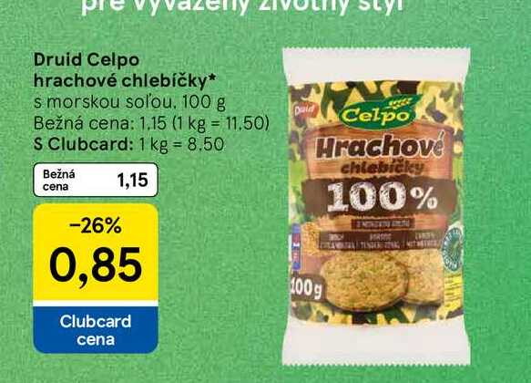 Druid Celpo hrachové chlebíčky s morskou soľou 100 g  
