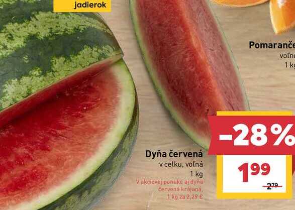 Dyňa červená v celku, voľná 1 kg