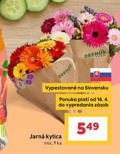 Jarná kytica mix, 9 ks 