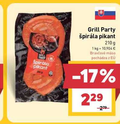 Grill Party špirála pikant 210 g