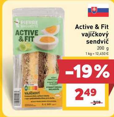 Active & Fit vajíčkový sendvič 200 g
