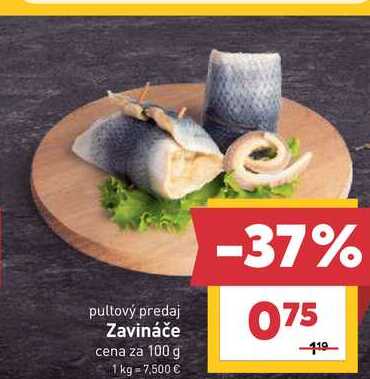 Zavináče cena za 100 g