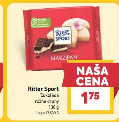 Ritter Sport čokoláda rôzne druhy 100 g