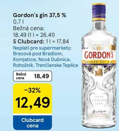 Gordon's gin 37,5 % 0.7l