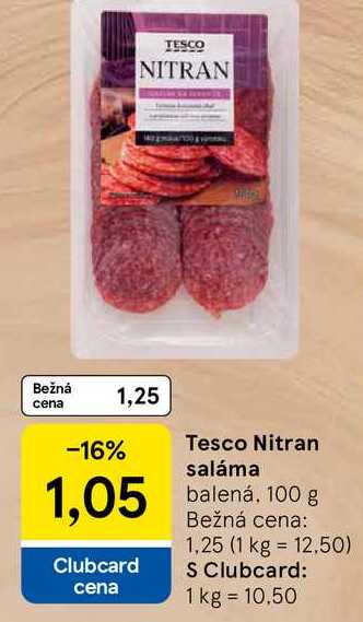 Tesco Nitran saláma balená, 100 g 