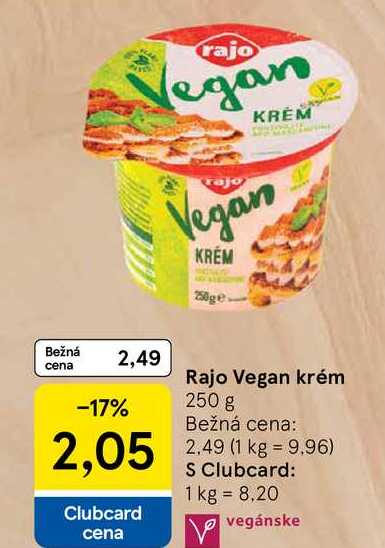 Rajo Vegan krém 250 g 