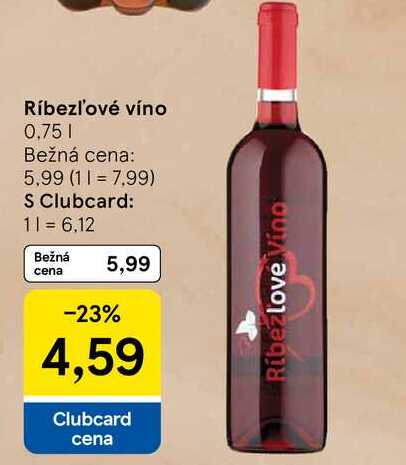 Ríbezľ'ové víno 0.75 l