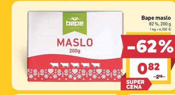 Bape maslo 82%, 200 g 