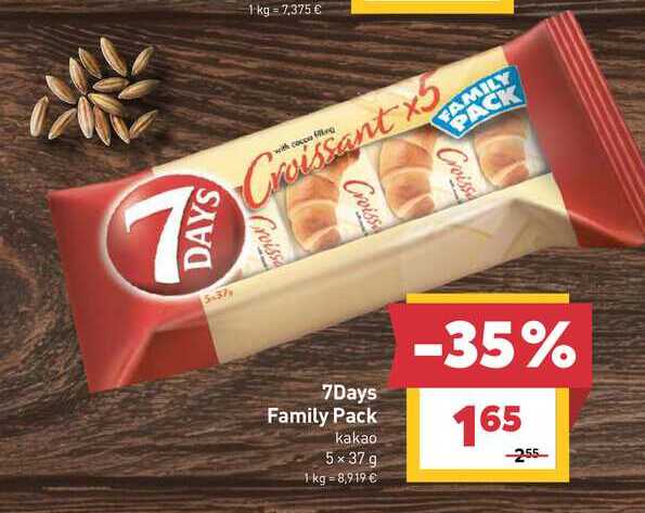 7Days Family Pack kakao 5x37 g 