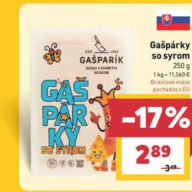 Gašpárky so syrom 250 g 