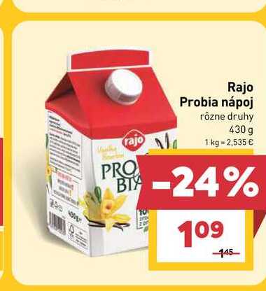 Rajo Probia nápoj rôzne druhy 430 g 