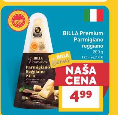 BILLA Premium Parmigiano Reggiano 200g