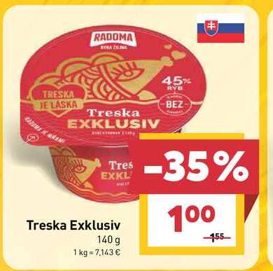 RADOMA Treska Exklusiv 140g 