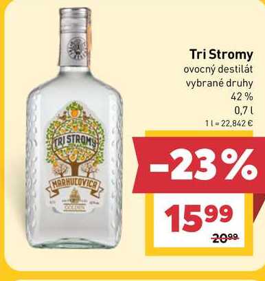 Tri Stromy ovocný destilát vybrané druhy 42% 0,7l