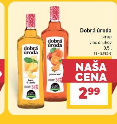 Dobrá úroda sirup 0,5l
