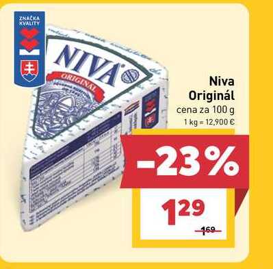 Niva Originál cena za 100 g 