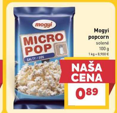 Mogyi popcorn solené 100 g 