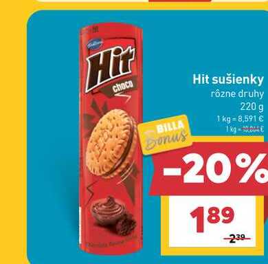 Hit sušienky rôzne druhy 220 g  v akcii