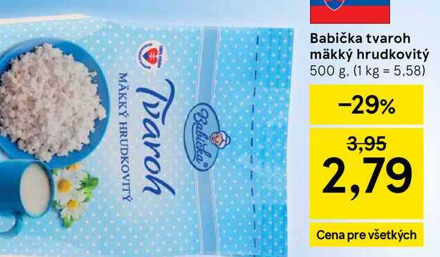 Babička tvaroh mäkký hrudkovitý 500 g