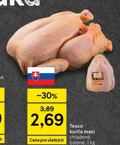 Tesco kurča maxi chladené, 1 kg 