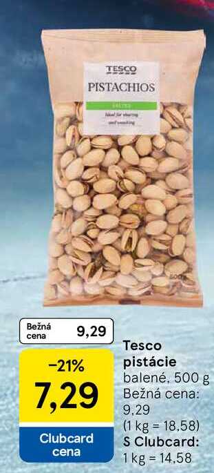 TESCO pistácie balené, 500 g