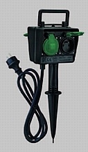 SOLIGHT ZÁHRADNÝ STĹPIK 4 ZÁSUVKY, IP44, KÁBEL 1,5 M