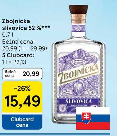 Zbojnícka slivovica 52 % 0,7l