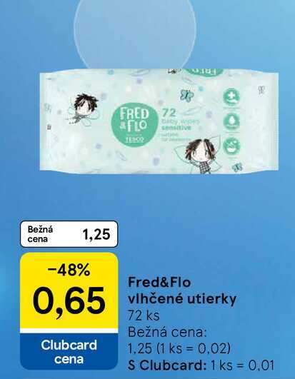 Fred&Flo vlhčené utierky 72 ks 