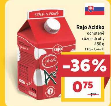 Rajo Acidko ochutené rôzne druhy 450 g 