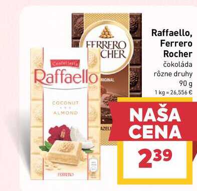 Ferrero Rocher čokoláda rôzne druhy 90 g 