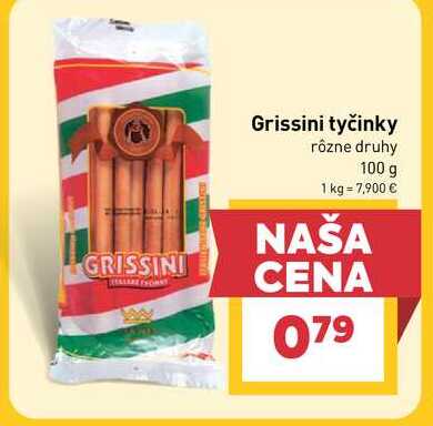 Grissini tyčinky rôzne druhy 100 g 