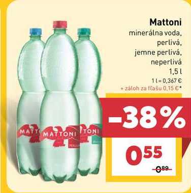 Mattoni Prírodná minerálna voda 1,5l