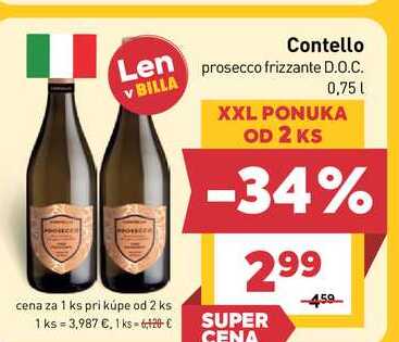 Contello prosecco frizzante D.O.C. 0,75l