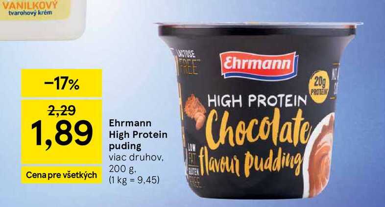 Ehrmann High Protein puding viac druhov, 200 g
