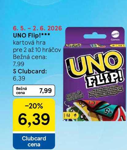UNO Flip! kartová hra pre 2 až 10 hráčov