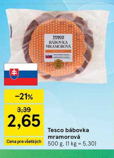 Tesco bábovka mramorová 500 g