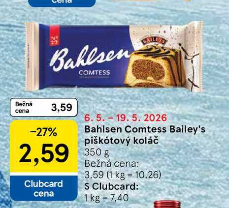 Bahlsen Comtess Bailey's piškótový koláč 350g