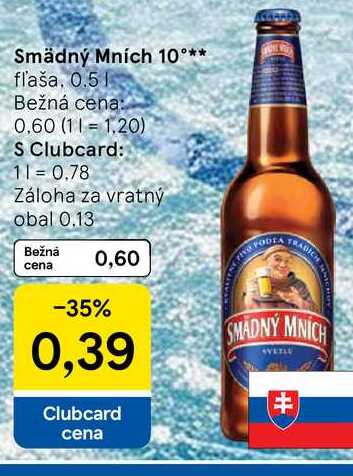 Smädný Mních 10° fľaša, 0.5 l