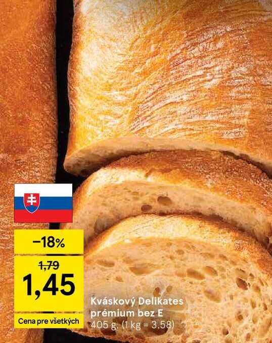 Kváskový Delikates prémium bez E 405 g