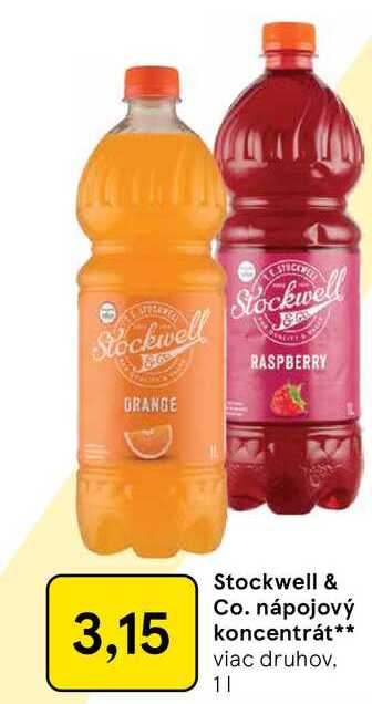 Stockwell & Co. nápojový koncentrát viac druhov, 1l